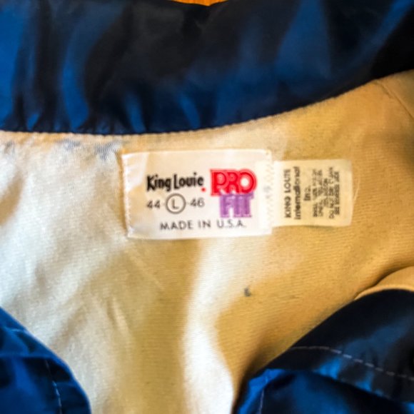 King Louie Street Rod Club vintage nylon customized lined windbreaker L 44-46 - Picture 3 of 14